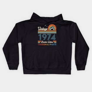 Vintage 1974 50th Birthday Gift For Men Women From Son Daughter Kids Hoodie